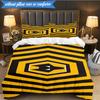 3PCS Wolves Team Emblem Printed Soft Bedding Set,Including 1pc Duvet Cover And 2pcs Pillowcases Perfect for Bedroom, Dormitory, Fan Gift
