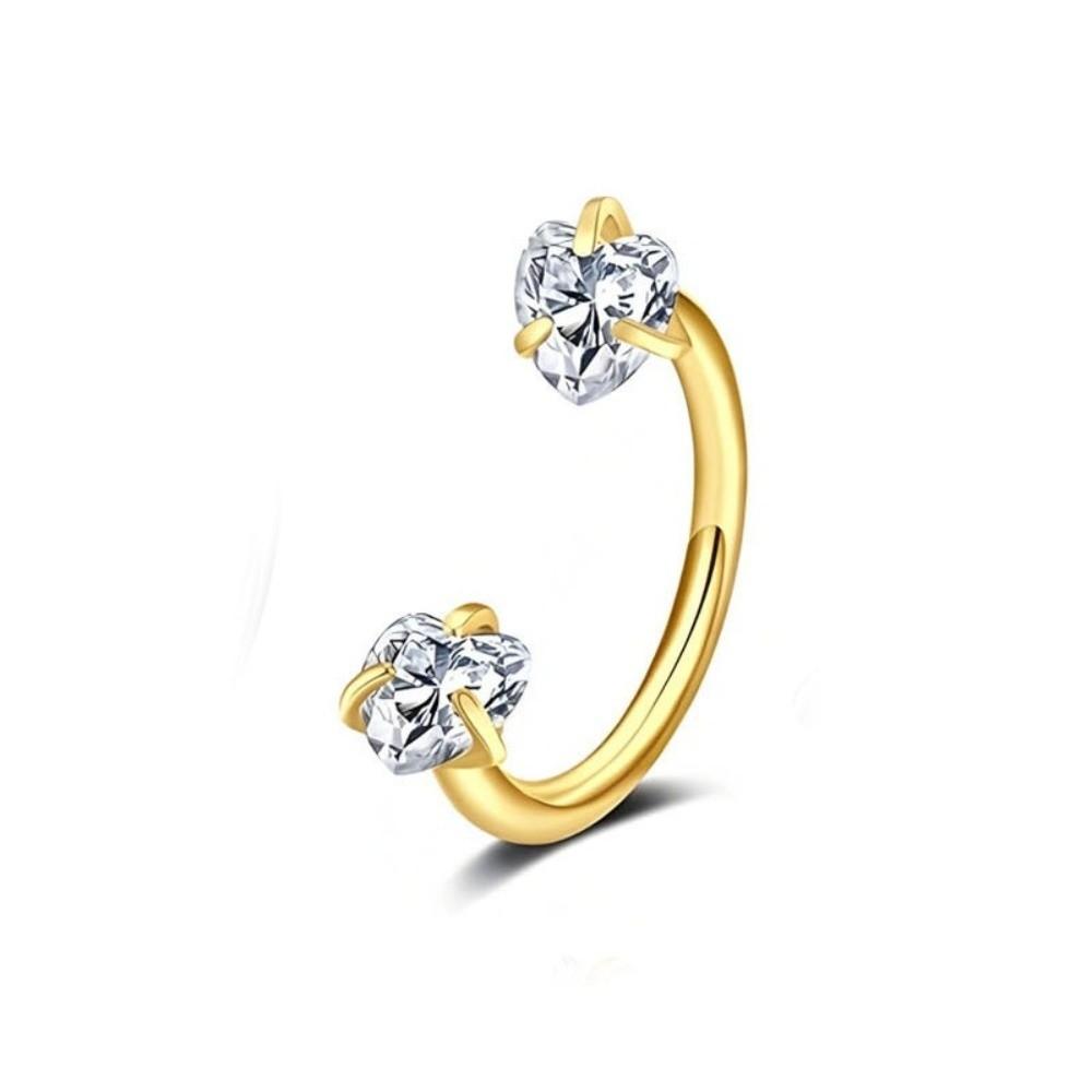 2 PCS C Shaped Nose Ring Stainless Steel Daith Piercing Jewelry New Cartilage Helix Earrings  Women
