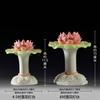 1PCS Ceramic High Footed Lotus Leaf Lamp Platform Buddhist Hall for Offering Buddha Lamps Butter Lamps Candle Holders