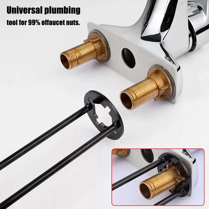 2 Pcs Multifunction Carbon Steel Sink Repair Wrench Sink Faucet Installer For Bathroom Kitchen