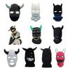 Knit Full Face Balaclava Hiking Scarves Devil Horn Balaclava Ski Halloween Hat