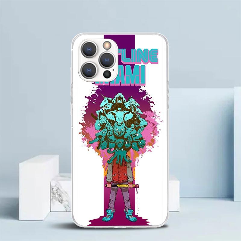 Game Hotline Miami Soft Cover for iPhone 16 17 Air 15 14 Pro Max 16E Phone Case 13 Mini 12 11 7 SE 8 Print Pattern Fit Cases 16