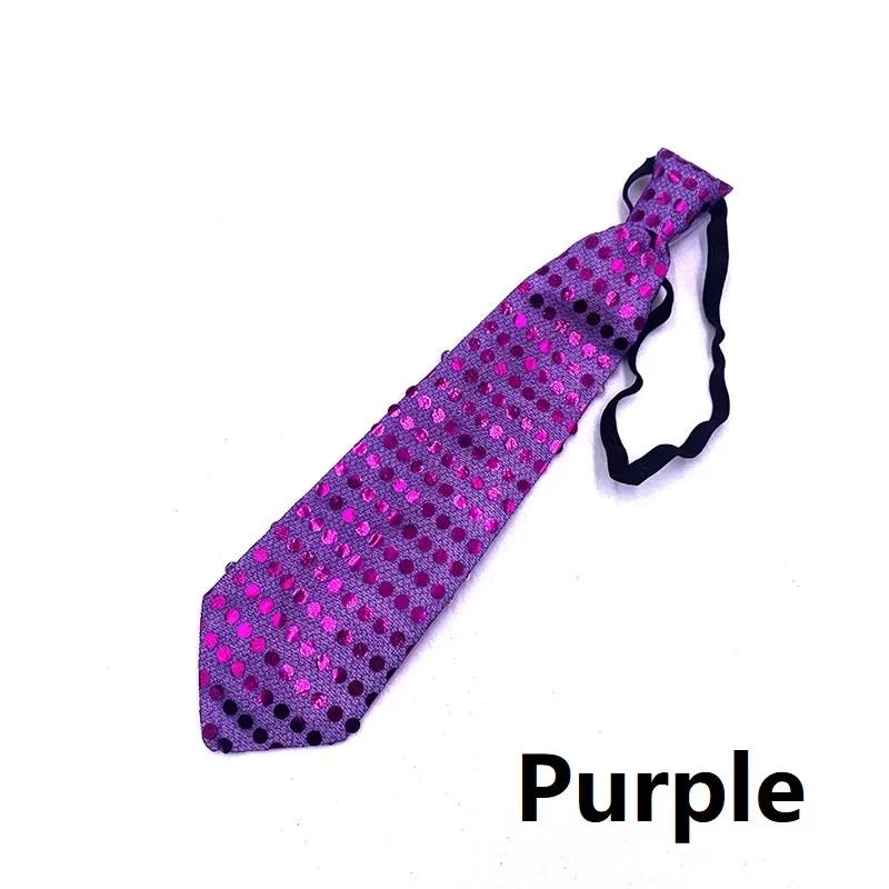 LED luminous tie, glitter sequined luminous tie, concert atmosphere props