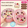 Cake-Themed Stress-Relief Button Toy Rotate Box, Artificial Cake Sensory Push Button Clicker Party Interactive Toys Gift