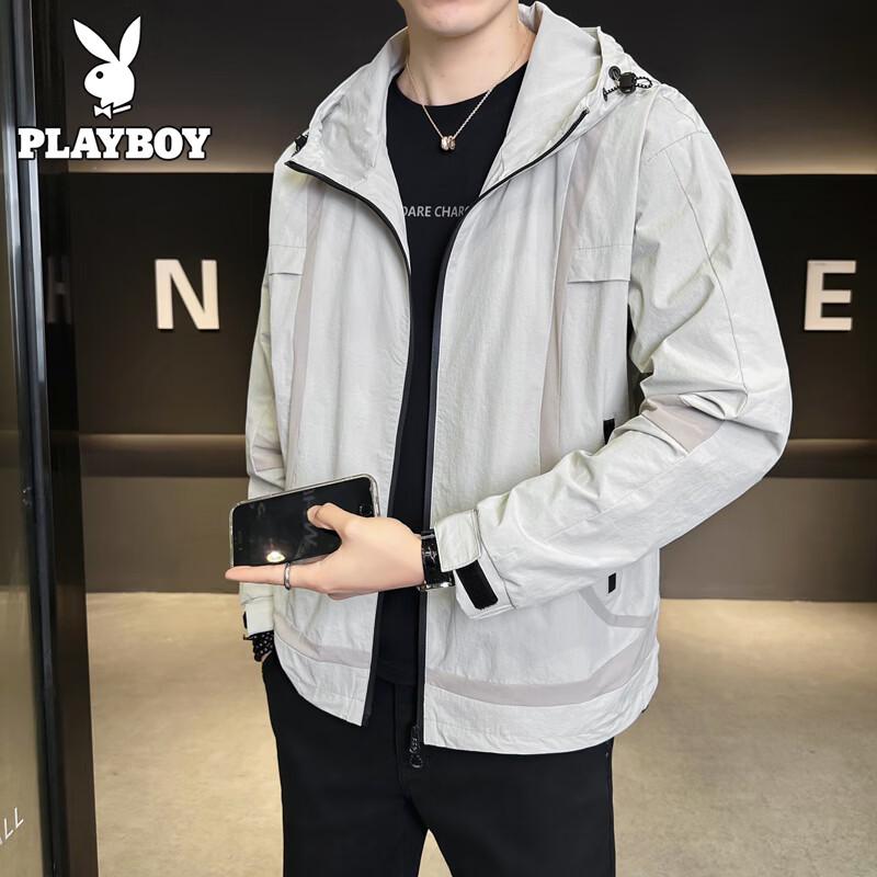 PLAYBOY Men s Hooded Workwear Jacket 2XL