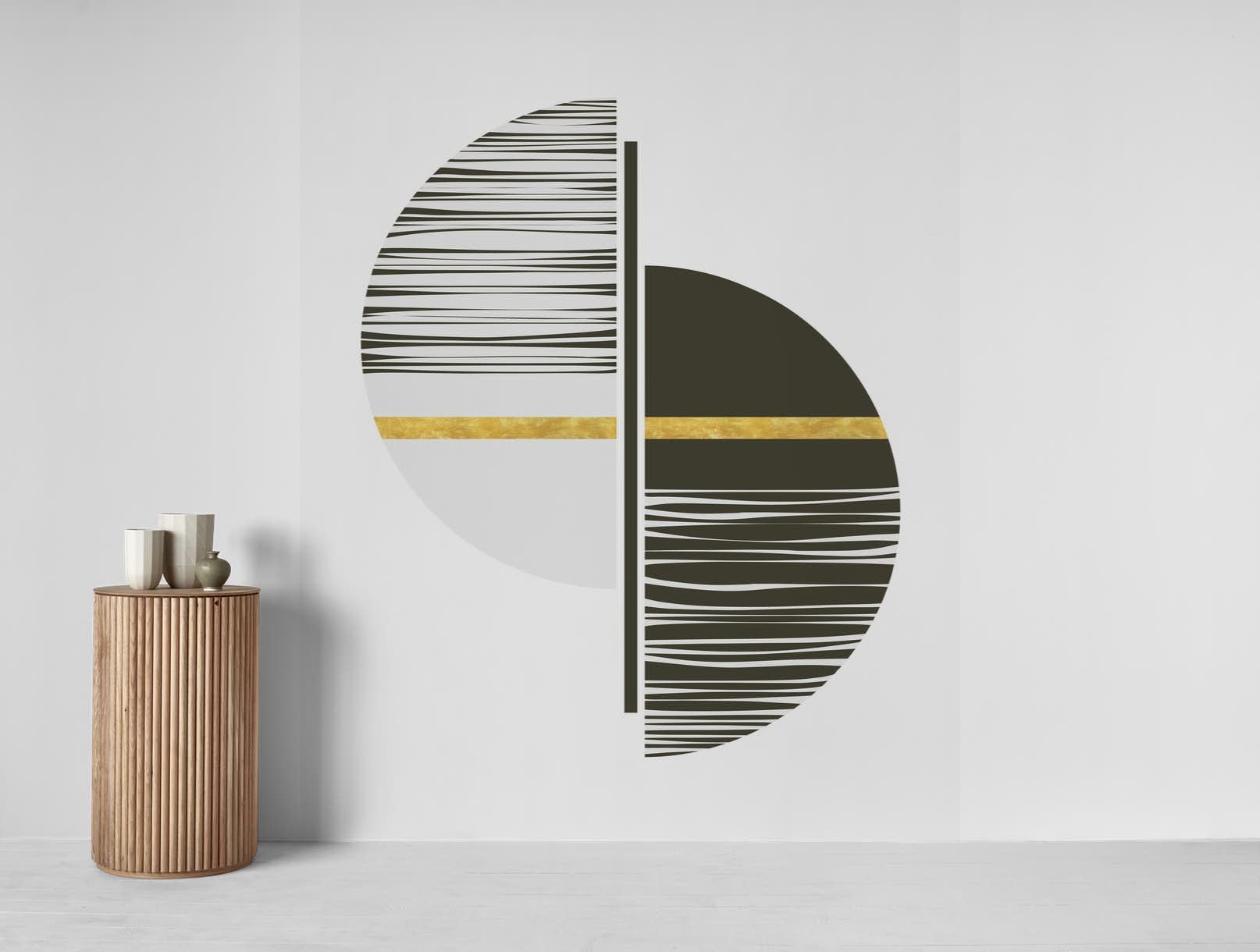 Гобелен с круглым узором и принтом в современном стиле — фото 14