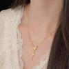 European Gold Butterfly Tassel Clavicle Chain - Stylish and Customizable Fashion Accessory