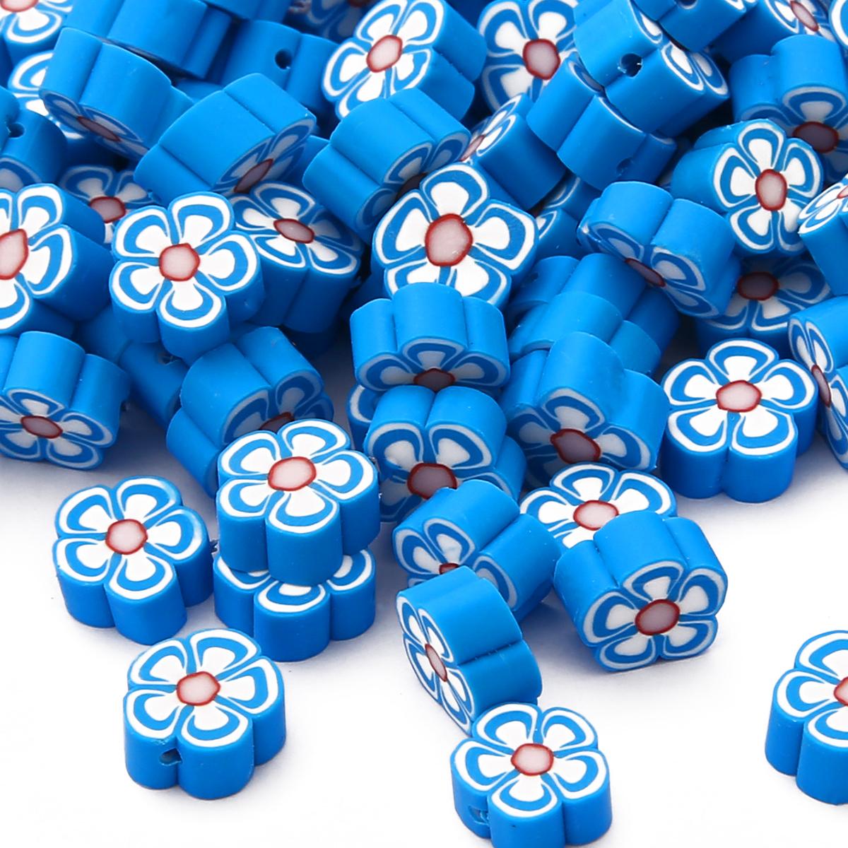 

30 шт./пакет, 10 мм, глиняные бусины-разделители в форме цветка, бусины из полимерной глины для изготовления ювелирных изделий своими руками, браслет, ожерелье, аксессуары ручной работы чёрный