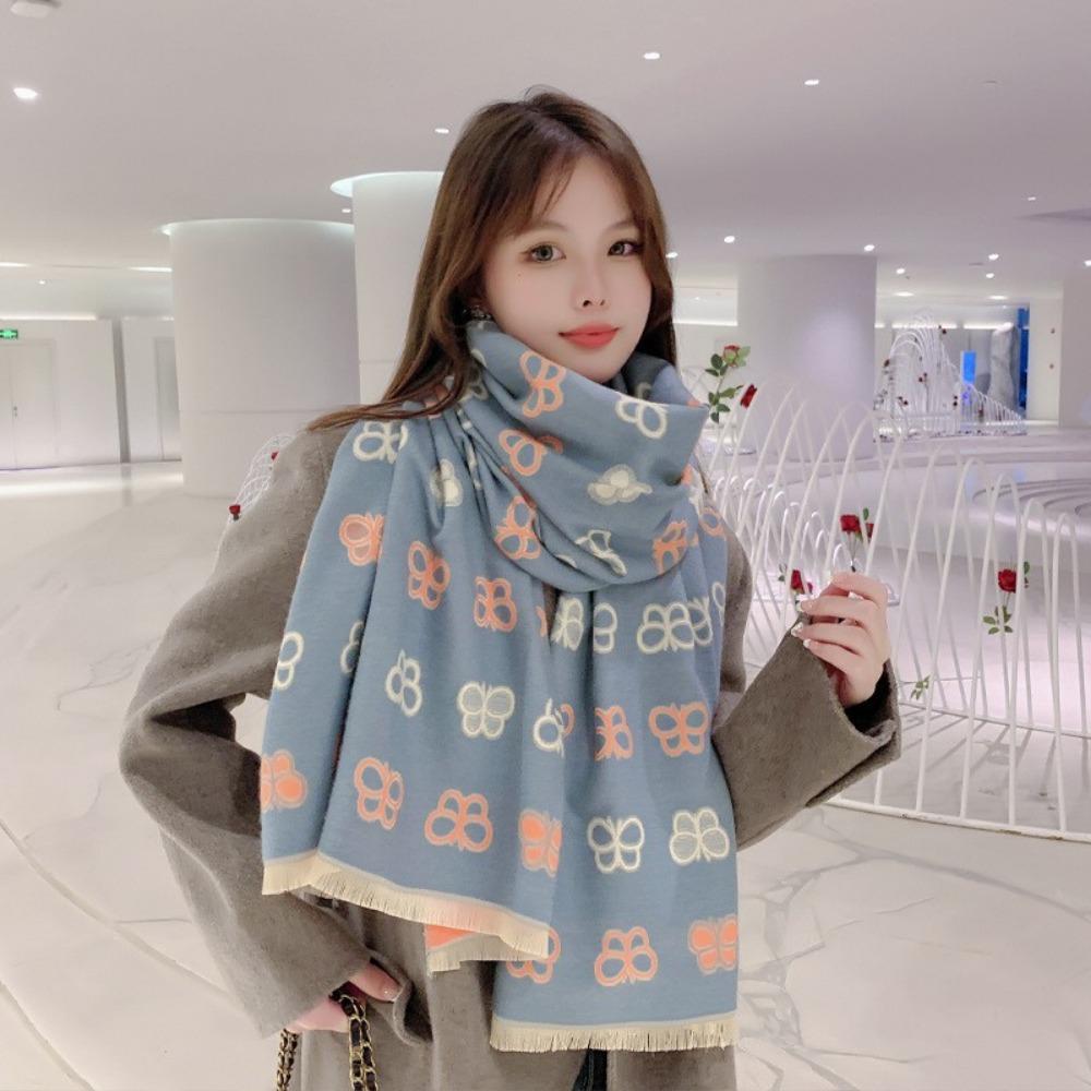 190*65cm Winter Wraps Scarf Women Lady Fringed Shawl New Cashmere Shawl