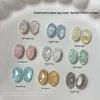 Ice Flower Egg Nail Decorations: Transparent, White, Light Pink & Sky Blue Slim Oval Diamond Accessories