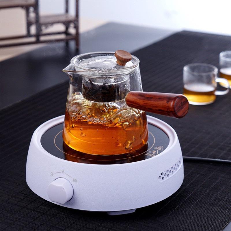 Handmade Heat-Resistant Glass Tea Infuser Pot with Strainer