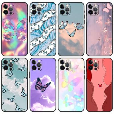 Custodia per telefono carina farfalla per iPhone Samsung Galaxy Redmi Xiaomi Oppo OnePlus Nota SA 7 8 9 10 11 12 13 14 20 21 22 23 53 54 Pro Max Ultra TPU morbido