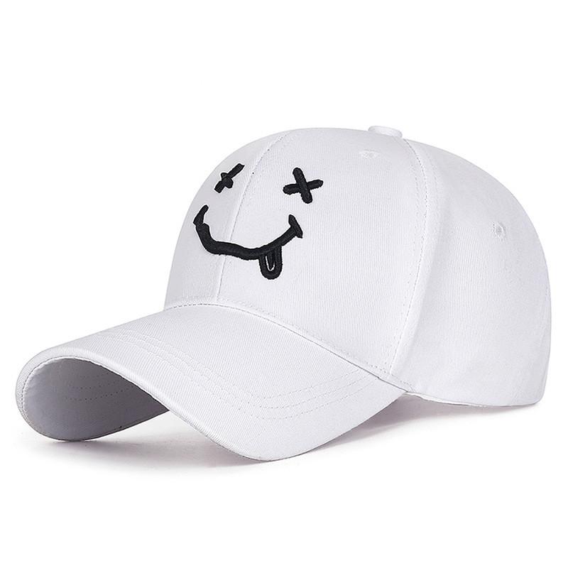 Smile Embroidered Polyester Cap Sun Shade Men Women Outdoor Sports Wear Daily