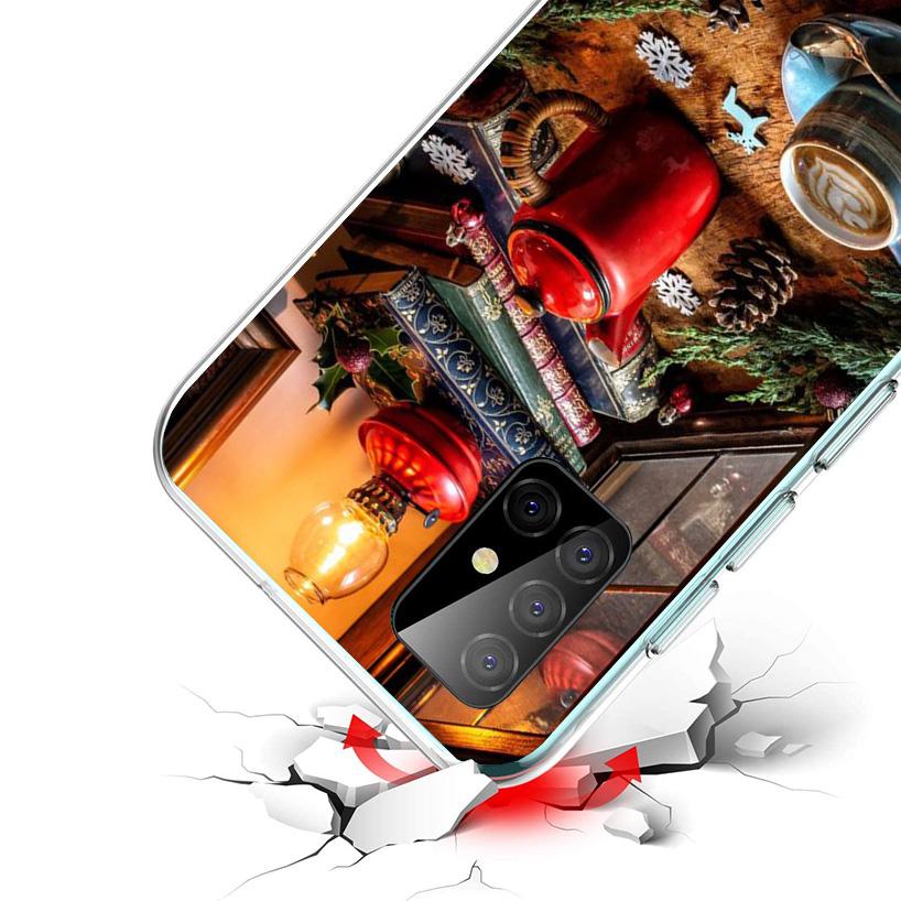 Winter Coffee Christmas Phone Case For Samsung Galaxy A52 A32 A22 A12 A02S A50S A30S A51 A31 AA71 Note 20 Ultra 10 S10 Plus Gala