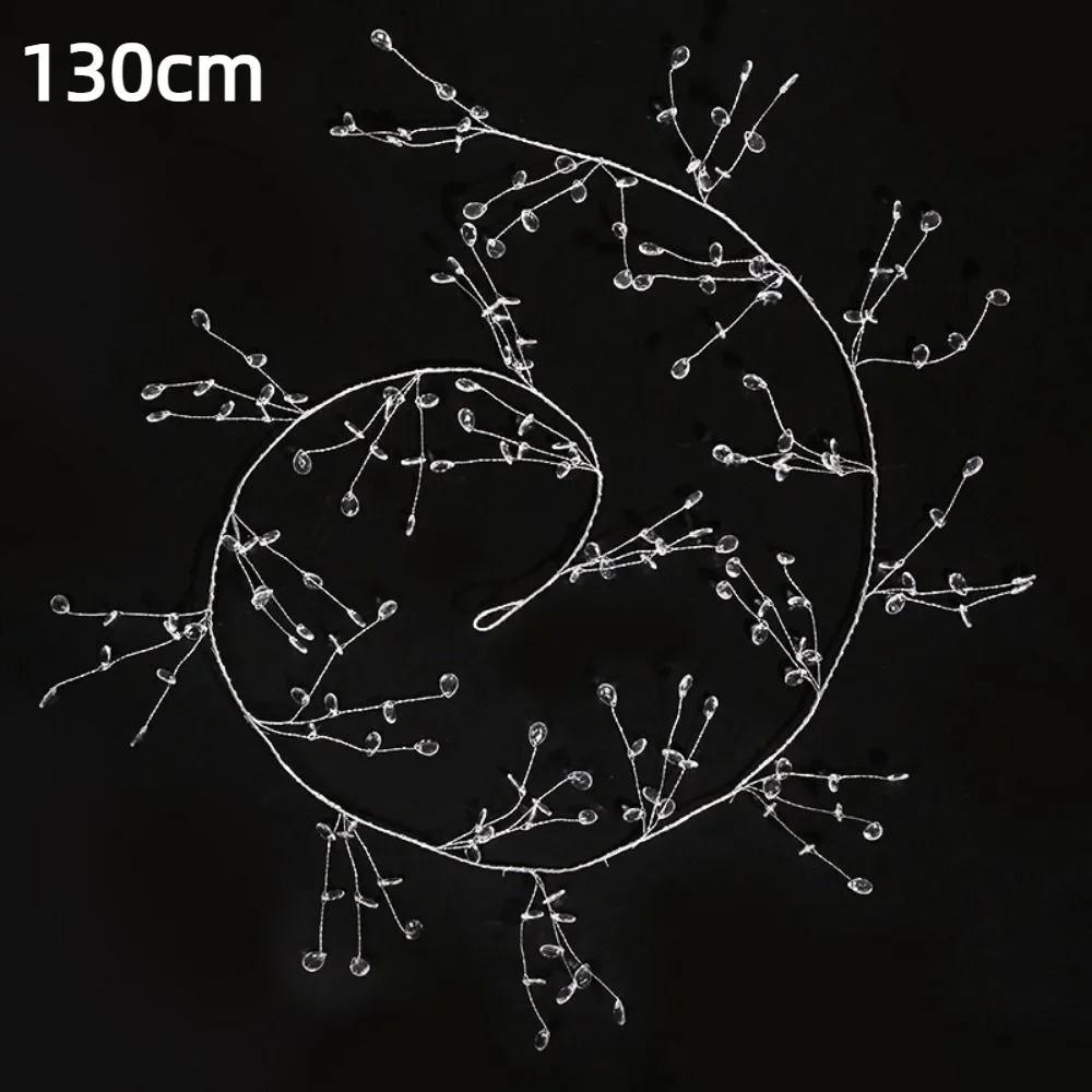 DIY Acrylic Crystal Beads Droprain String Branch Curtain Garland Transparent Diamond Beaded Stage Accessories
