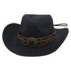 Men and women seaside vacation upturned edge beach hat western cowboy hat spring and summer outdoor travel shading Tibetan hat straw hat