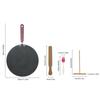 Pancake Pan Aluminum Alloy Crepe Maker Flat Pan Griddle Pan with Spreader & Spatula Crepe Maker Griddle Flat Pan