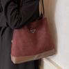 Autumn Deer Leather Velvet Underarm Bag for Women New Fashion Korean Version Tote Bag Simple Large Capacity Shoulder Bag for Women