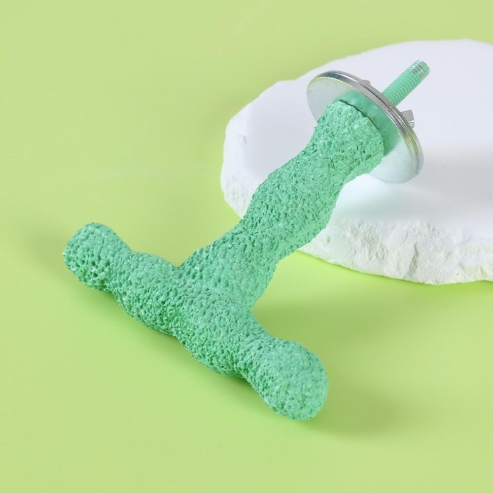 Jumping Platform Bird Cage Feeder Resin Bird Water Feeder Bird Perch Stand Beak Nail Grinder