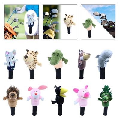 Soft Plush Animal Golf Wood Driver Headcover Lightweight Anti Scratch Lovely Golf Wood Head Cover Protector Golf Accessories