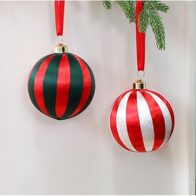 6PCS Durable Plastic Christmas Ball Set 8cm Multicolor Xmas Ornament Ball Foam Winding Christmas Tree Balls Storefront