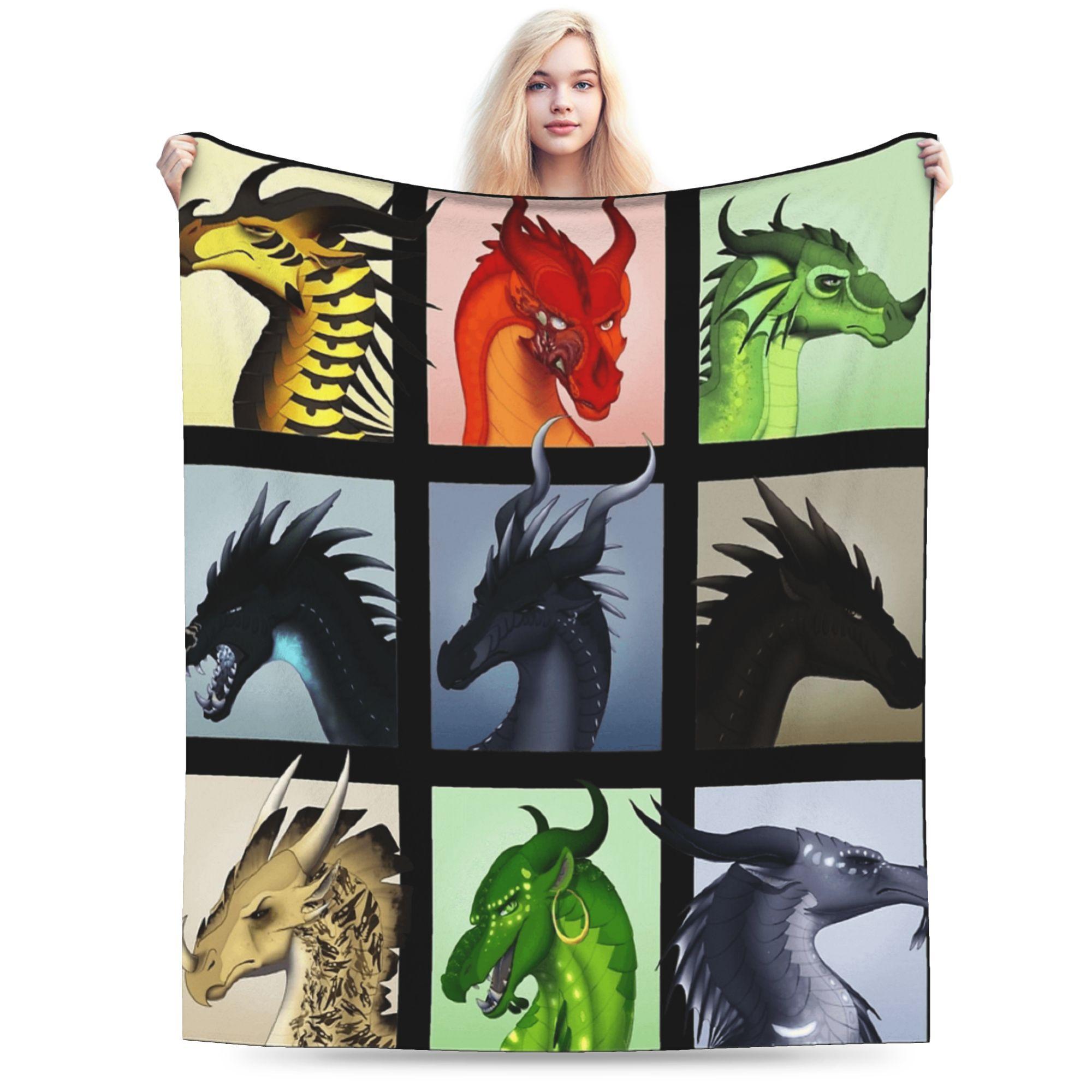

Wings of Fire Soft Blankets Girls Boys Plush Throw Blanket Graphic Couch Chair Flannel Bedspread Sofa Bed Cover 75x90cm