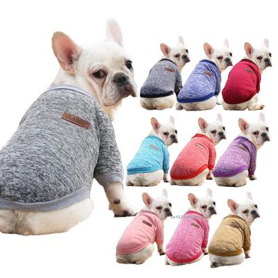 Dog Warm Sweatshirt Spring Autumn Winter Puppy Sweater for Small French Bulldog Pet Cats Jacket Coat Classic Chihuahua Clothes