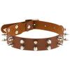 DIEZI Sexy Lignt Brown PU Leather Necklace Women Men New Harajuku Gothic Vintage Heart Chain Choker Statement Necklace Jewelry