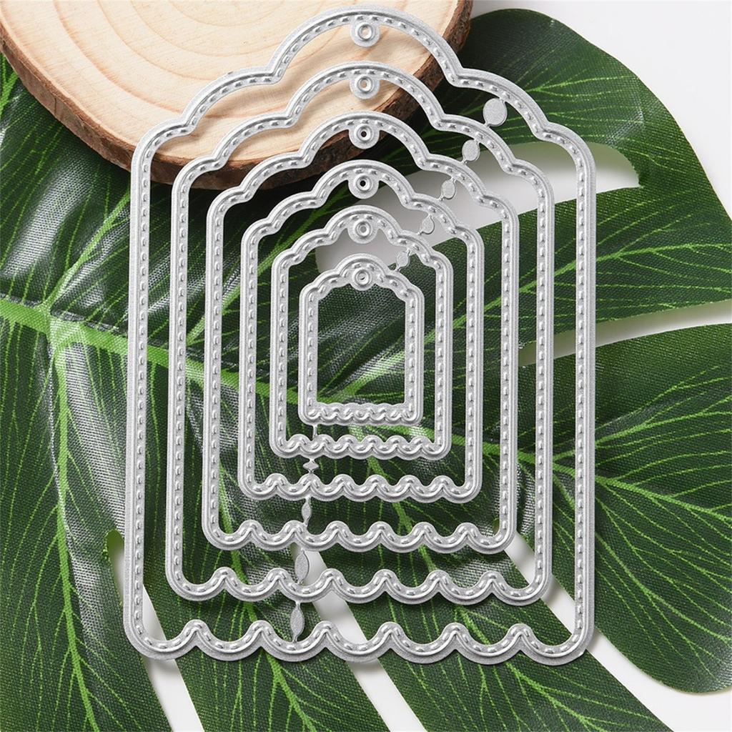 New Six-piece Tag Metal Cutting Die Mould Scrapbook Decoration Embossed Photo Album Decoration Card Making DIY Handicrafts