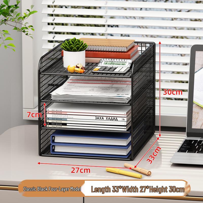 Multi-Layer Desk Organizer and File Storage Box