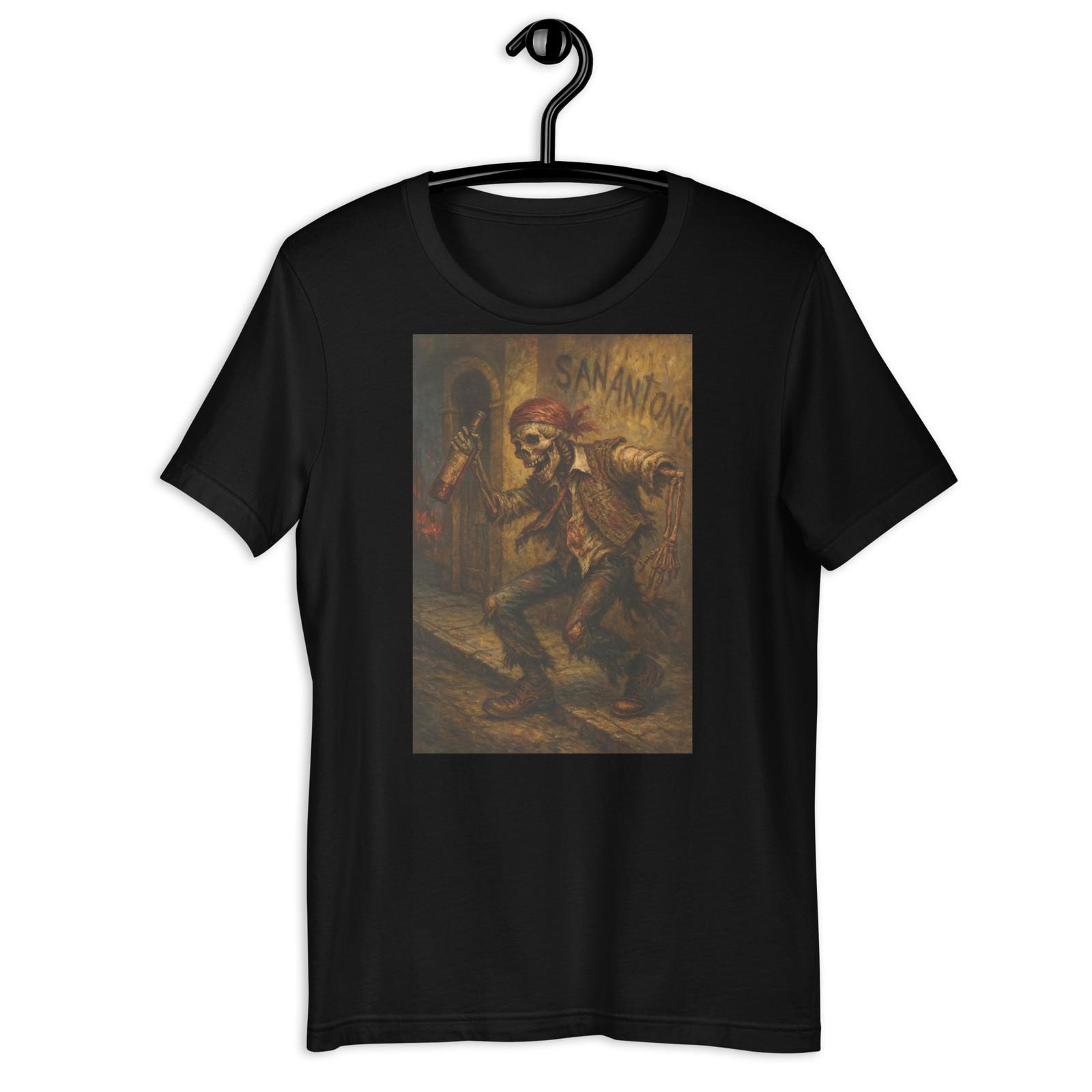 Drunk Skeleton Bandana Barrio Street Art Vintage Skull Tee S