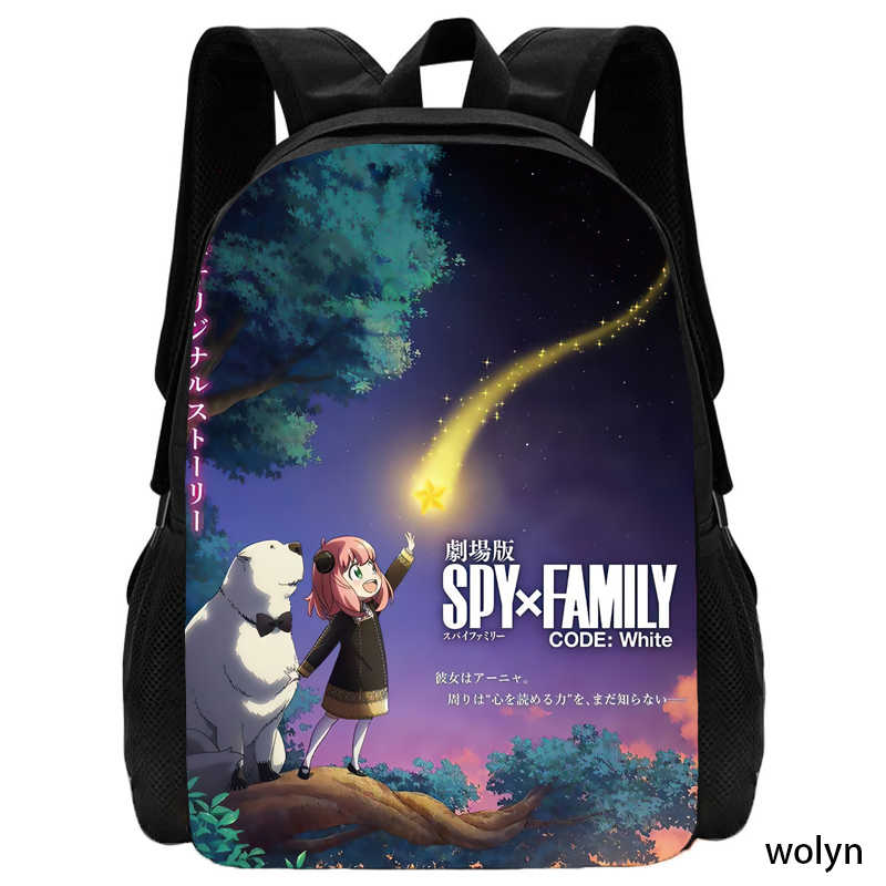 Spy Schoolbag Cartoon Anime Backpack Family Backpack,Light Weight Schoolbag Mochila Backpacks for Children's Bags for Girls