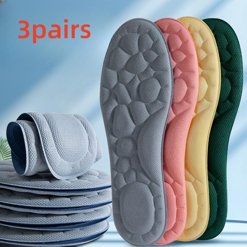 1/3pairs Women and Men Soft Insole Massage Memory Foam Insoles Sports Insoles