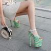 Fashion 20cm Hate Sky High Model Women's Heel Single Sandals Stiletto Stage Performance Shoe Car Model Catwalk Pole Dancer
