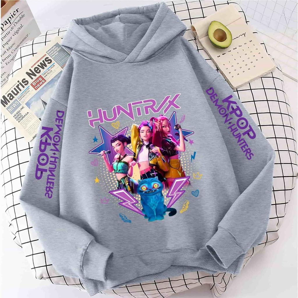 Y2K KPop Devil Hunter Hoodie for Teenage Girls Rumi KPop Devil Hunter Hoodie for Autumn Casual Long Sleeve Children's Clothing