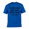 Men Funny T Shirt I Do What I Want When I Want Where I Want Except