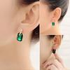Women Elegant Rectangle Rhinestone Ear Studs Earrings Jewelry Birthday Gift
