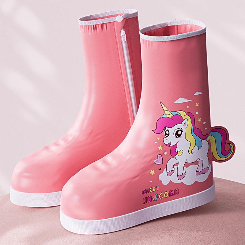 Fashion Fashion Dinosaur Shoe Covers Kids Waterproof Overshoes Child Washable Anti Skid Shoe Covers Boy Girl Durable Reusable Galoshes