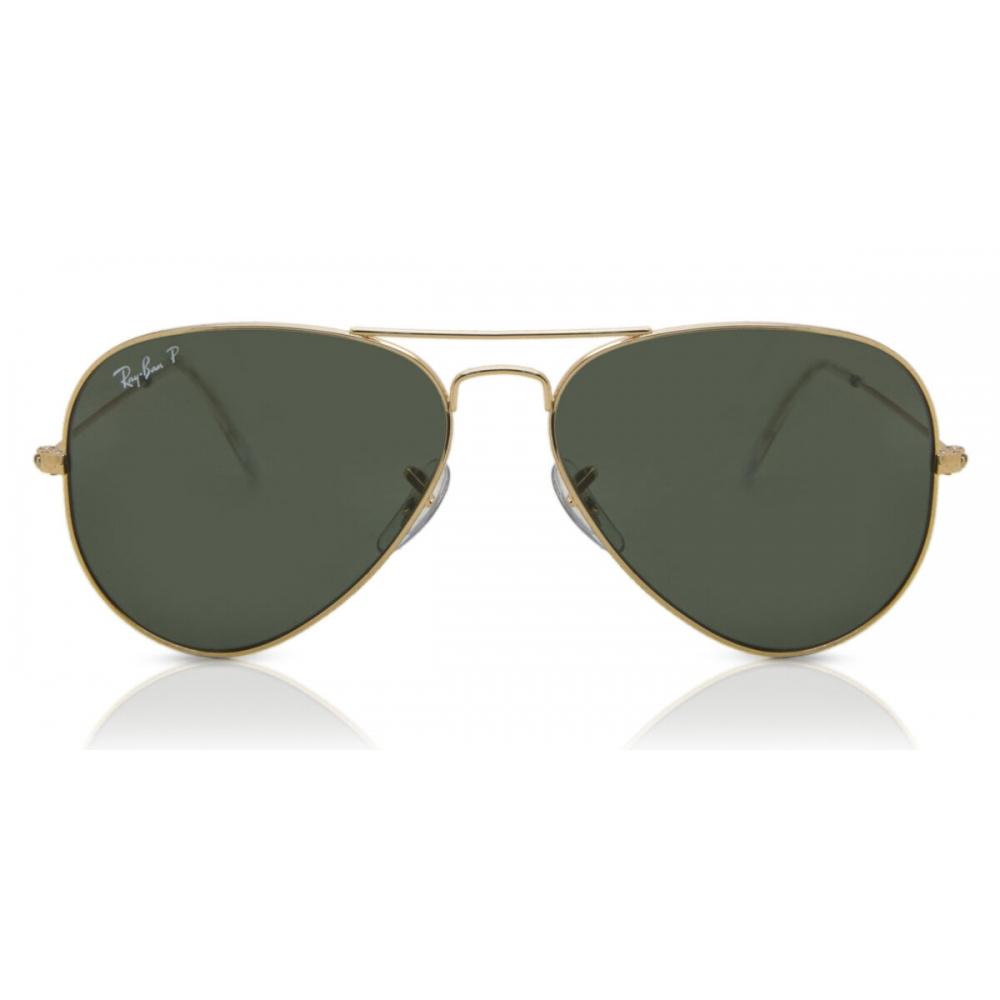 Солнцезащитные очки Ray Ban Rb3025 Aviator Polarized 001 58 Унисекс Gold/58-14-135
