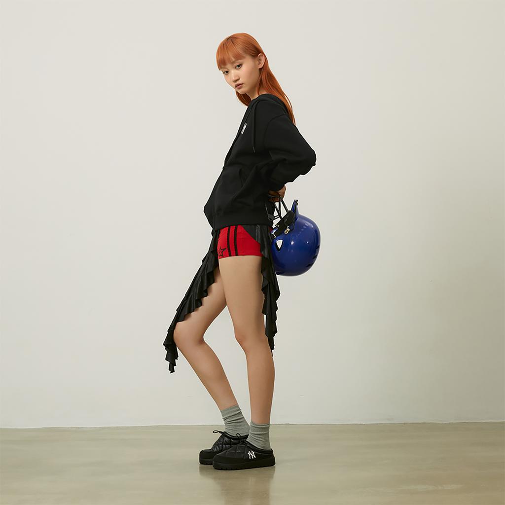 MLB New York Yankees Abrasion-Resistant Slip-Resistant Vintage Diamond Pattern Embossed Cotton Mules Unisex Black Sneakers 3AWBQWM46-50BKS