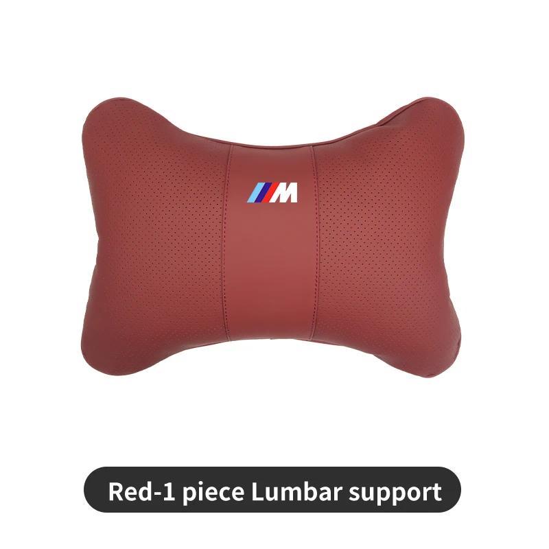 2025 Hot Car Seat Headrests Pillow Leather Lumbar Neck Support Back Cushion For BMW M X1 X3 X5 X6 X7 E30 E90 M3 E84 E83 F25 E91
