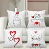 Hands Heart Love Design Throw Pillow Cushions Polyester pillowcase, sofa decorative cushion cov Headboard Pillow