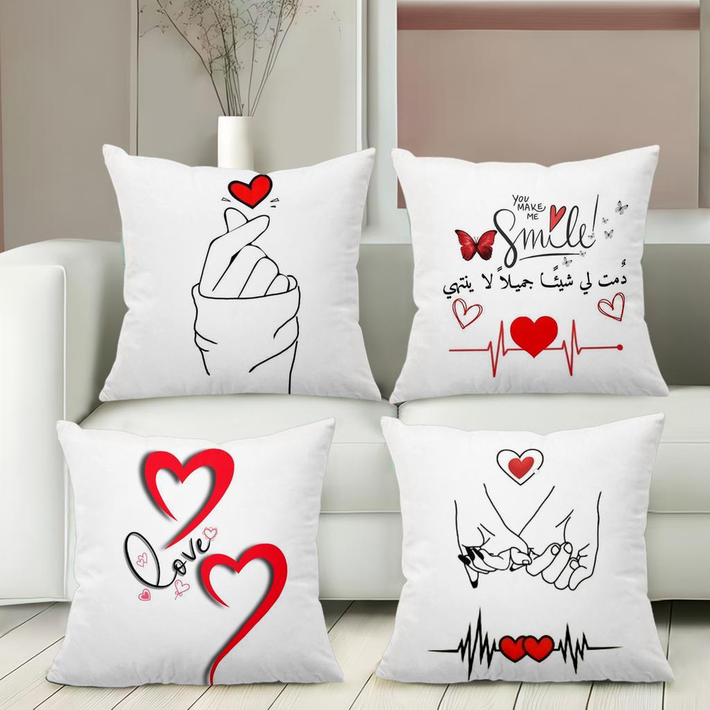 Hands Heart Love Design Throw Pillow Cushions Polyester pillowcase, sofa decorative cushion cov Headboard Pillow