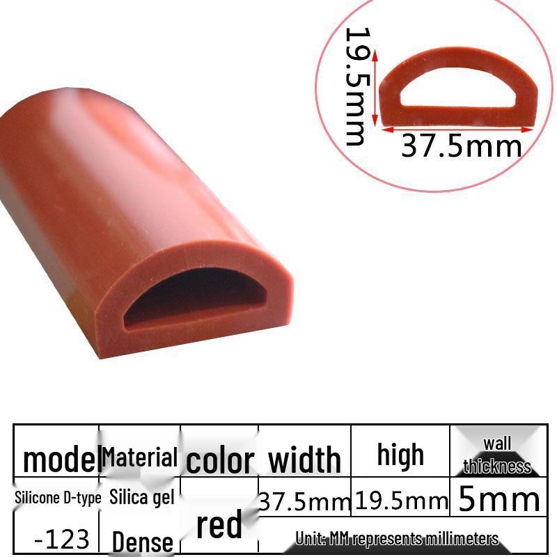 D-Shaped Silicone Sealing Strip: High-Temperature, Water-Retaining, Self-Adhesive, Anti-Collision, Shock-Absorbing for Doors & Windows