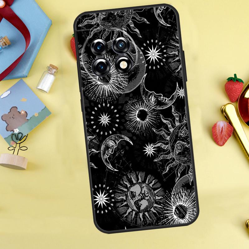 Crescent Moon Sun Cover For OnePlus 12 12R 13 13R 11 10 Pro 8T 10T OnePlus Nord CE 2 3 4 Lite N30 N20 N10 Case