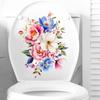 Floral Toilet Sticker Self-Adhesive Removable for Bathroom Home Decor