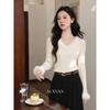 Women's V-Neck Long Sleeve Slim Fit T-Shirt