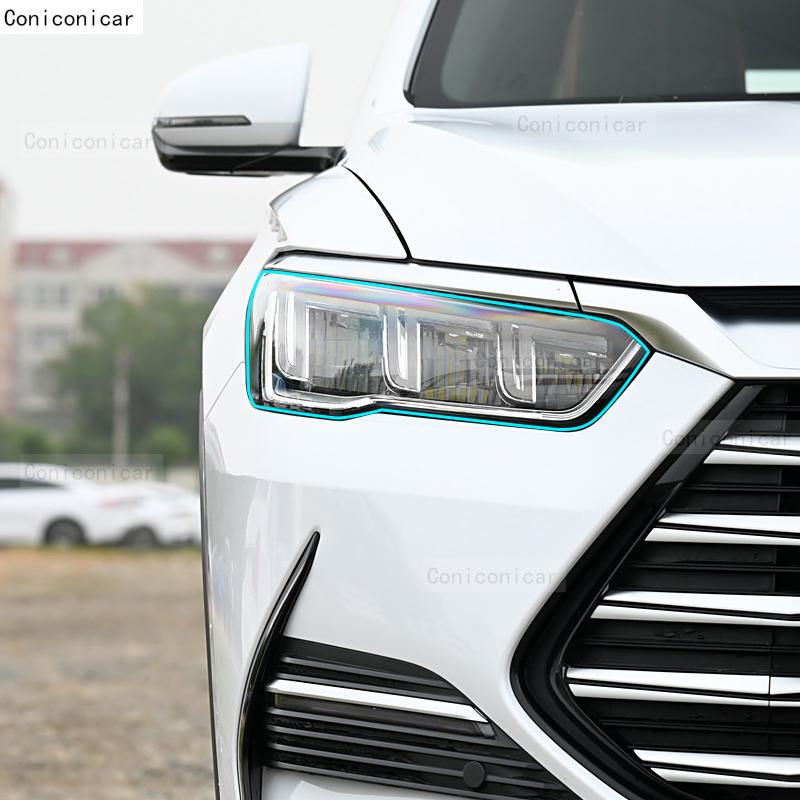 Für BYD SONG PRO 2024 Auto Scheinwerfer Transparent TPU Schutzfolie Frontlicht Tönung Farbwechsel Aufkleber Zubehör