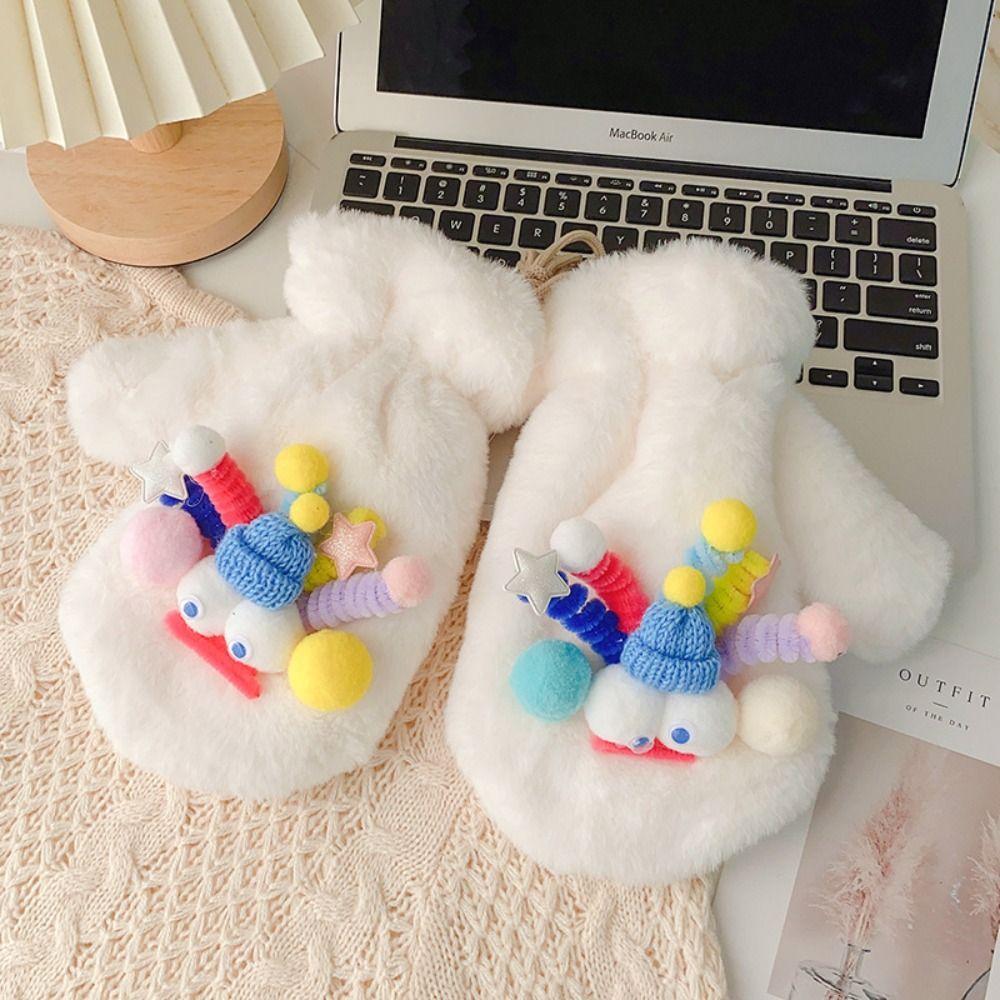 Velvet Plush Gloves Fluffy Mitten Gloves New Winter Gloves for Women