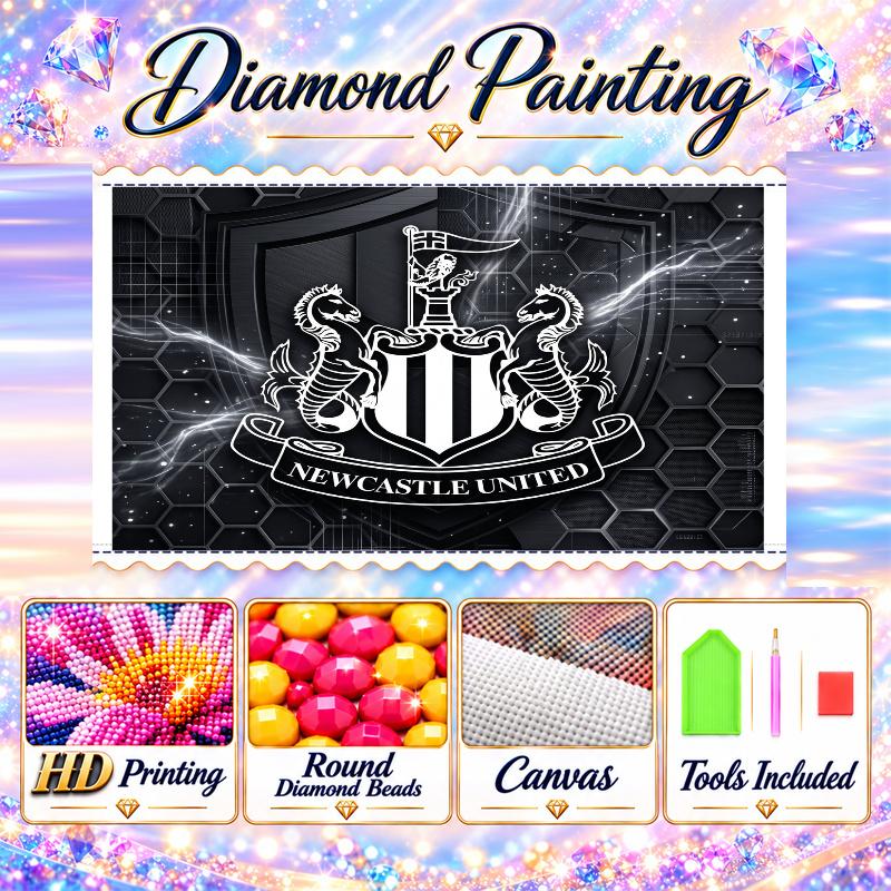 Newcastle United Football Diamond Painting Kit 5D Full Drill DIY Diamond Mosaic Wall Art Home Decor